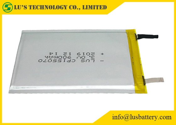 PCB 보드를 위해 버릴 수 있는 3v 900 mah LiMnO2 얇은 셀 CP155070-4S
