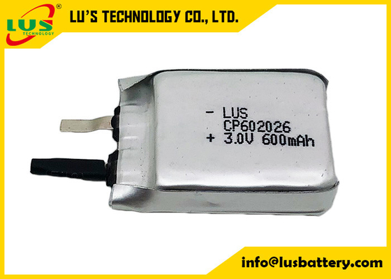 RFID 액티브 태그를 위한 LiMnO2 극단적이 가늘 3.0v CP602026 600 mah 비 재충전 리튬 전지