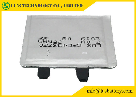 CP0453730 0.4mm 두께 3v 35mah Limno2 리튬 배터리
