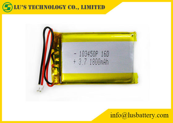 LP103450 3.7V 충전식 리튬 폴리머 배터리 1800 mah 0.5C CC