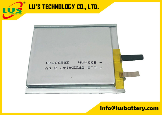 특수화된 LiMnO2 RFID 극단적 얇은 셀 3V CP224147 배터리 3V 800mAh