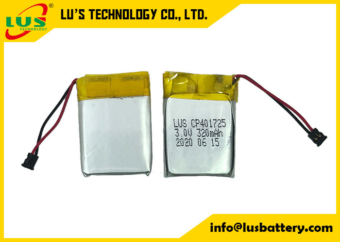 추적 가능한 스마트 라벨 3.0 볼트 320 Mah 탄력적 리튬 망간을 위한 CP401725 박형 전지