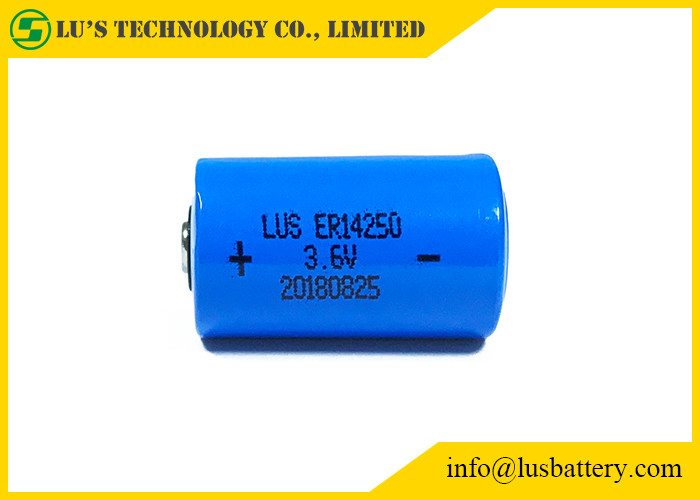 비 재충전이 가능한 ER14250 리튬 배터리 3.6 Ｖ 1/2 AA 1200mAh 사이즈 Lisocl2 건전지 팩