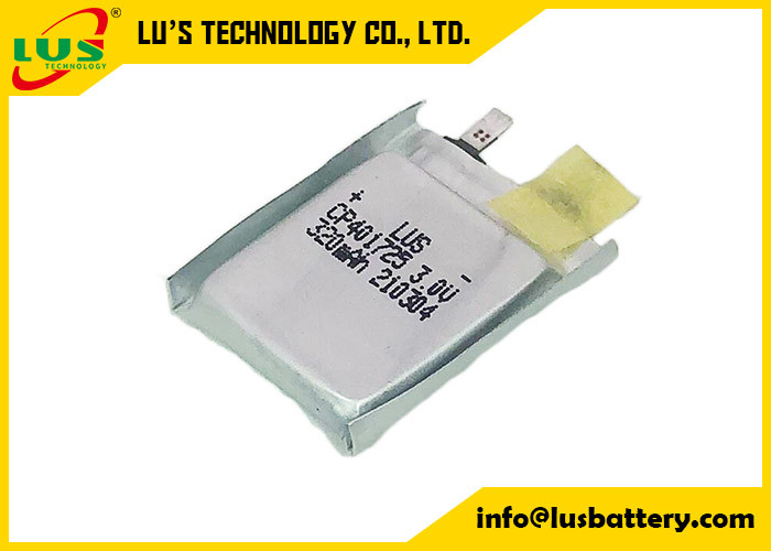 PCB 장착을 위한 GPS 파우치 셀 LiMnO2 배터리 3.0V CP401725 리튬-폴리머 전지
