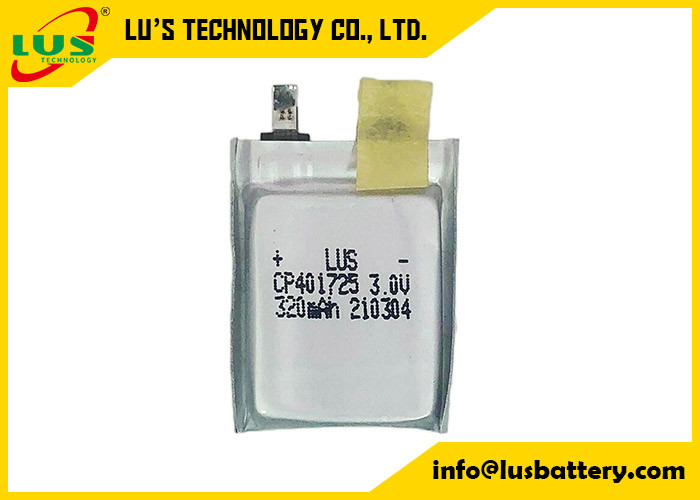 PCB 장착을 위한 GPS 파우치 셀 LiMnO2 배터리 3.0V CP401725 리튬-폴리머 전지