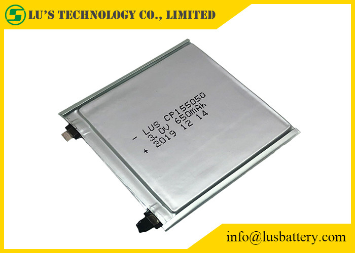 3 볼트 420mAh 극단적 얇은 셀 Cp105050 1.0 밀리미터 Li Mno2 박형 전지 105050 3V