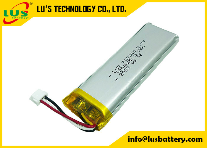 자동차 추적자를 위한 고온 Li 폴리 배터리 3.7V LP702060 1000 mah 리튬 이온 전지
