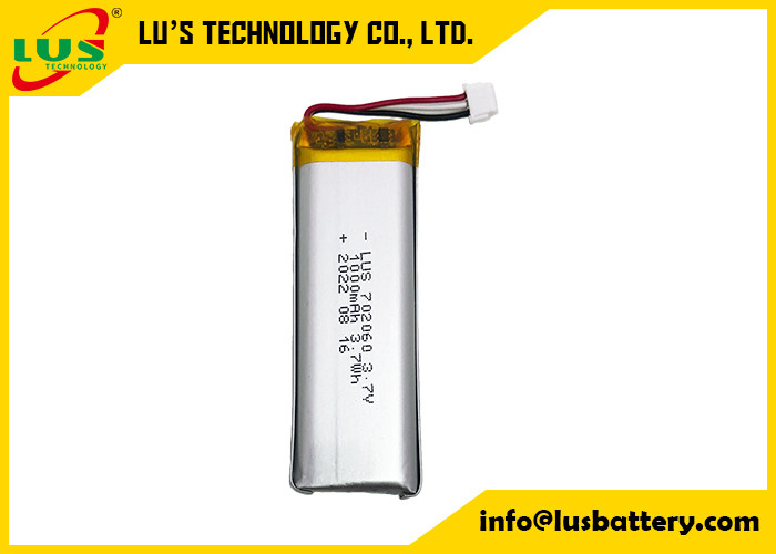 자동차 추적자를 위한 고온 Li 폴리 배터리 3.7V LP702060 1000 mah 리튬 이온 전지