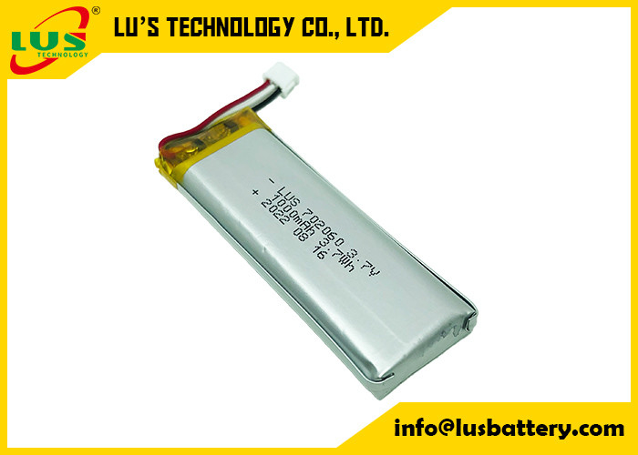 자동차 추적자를 위한 고온 Li 폴리 배터리 3.7V LP702060 1000 mah 리튬 이온 전지