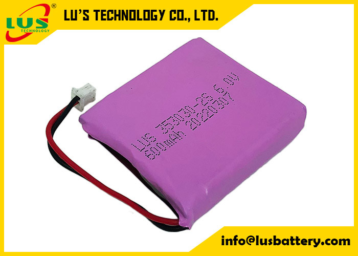 6V LiMnO2 건전지 팩 2S 3V CP353030 600mah 매우 얇은 리튬 이산화망간 건전지