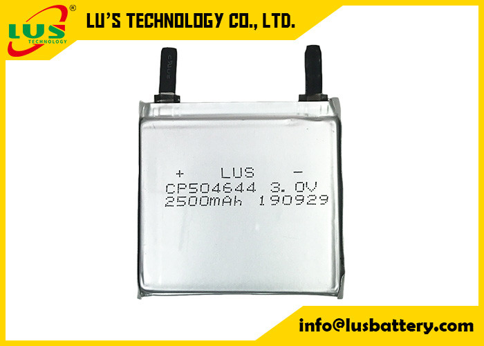CP504644 IOT 제품을 위한 기본 리튬 전지 3V 2500mAh 매우 얇은 배터리