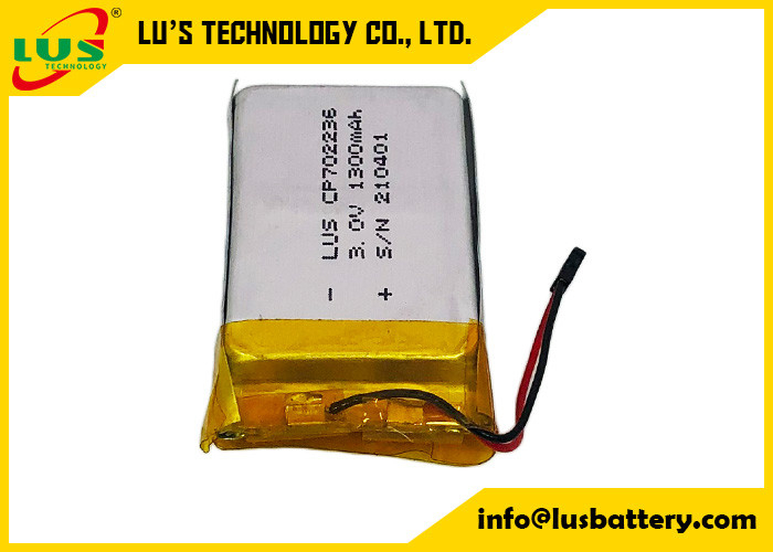 추적할 수 있는 똑똑한 상표를 위해 매우 얇은 CP702236 리튬 망간 건전지 1300mah 3.0V
