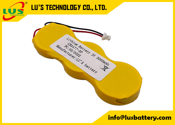 주문 제작된 단말기와 CR2477-3P 동전 리튬 배터리 3.0 볼트 3000 mah 건전지 팩