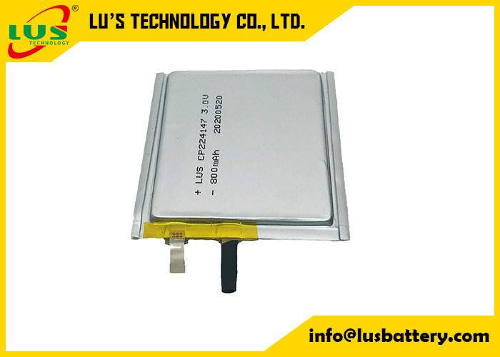 800 mah 3.0V Li MnO2 배터리 극단적인 박막 CP224147 CP224248 CP244550 CP254550 CP244649