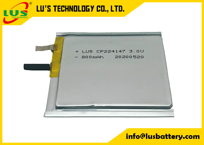 800 mah 3.0V Li MnO2 배터리 극단적인 박막 CP224147 CP224248 CP244550 CP254550 CP244649