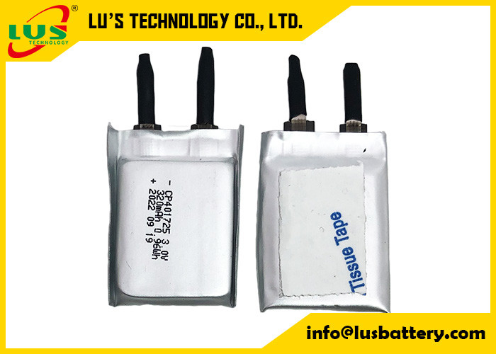 스마트 카드를 위한 3.0V 박판 가요성 배터리 CP401725 320 mah 울트라 슬림 배타이레스