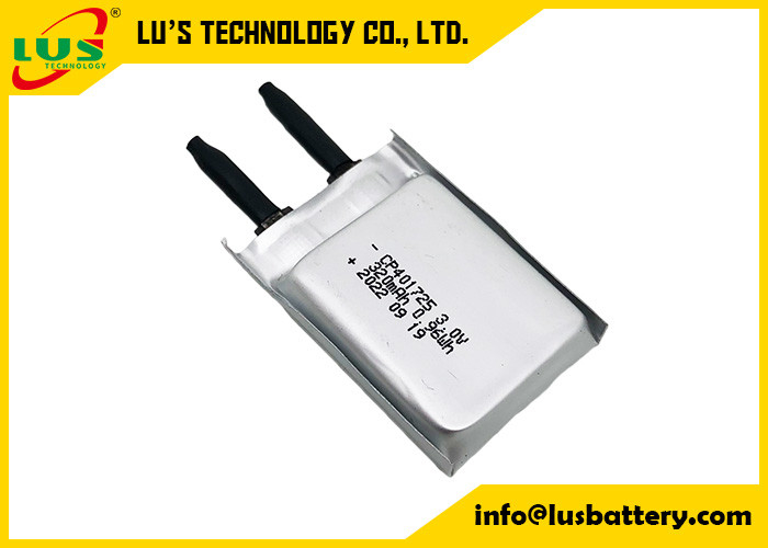 스마트 카드를 위한 3.0V 박판 가요성 배터리 CP401725 320 mah 울트라 슬림 배타이레스