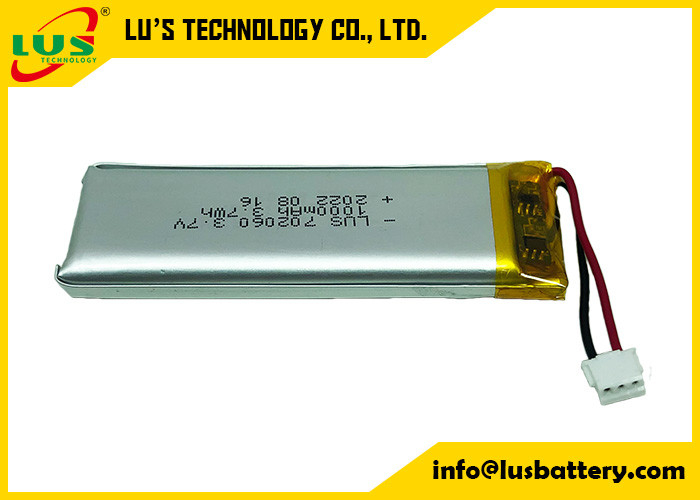 LP702060 Li 이온계 폴리머 충전지 3.7V 1은 아 현명하을 위한 PCM으로 설계합니다