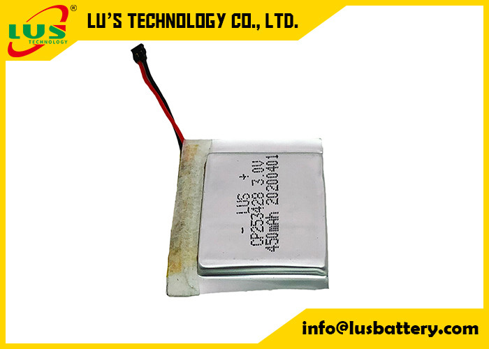 태그를 위한 쿠스토미즈드 Limno2 파우치 셀 배터리 CP253428 3.0 볼트 450 mah 중요한 리툼 배터리