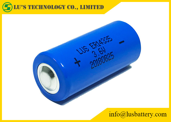 스모크 알람을 위한 2/3AA ER14335 리튬 3.6 Ｖ 배터리 1.65Ah 리튬 티오닐 염류세포