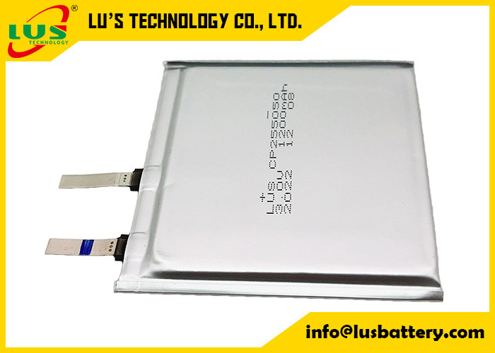 의료 설비를 위한 CP255050 3.0V 1200mAh 박막 리튬 전지 폴리머 LiMnO2 배터리