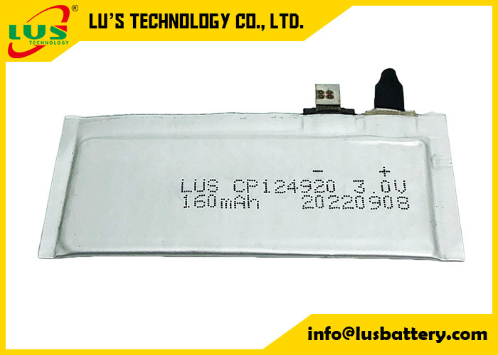 CP144920 150 mah 3v 극단적 가는 유연형 팩 Li Mno2 배터리 리튬 이산화 망간 배터리
