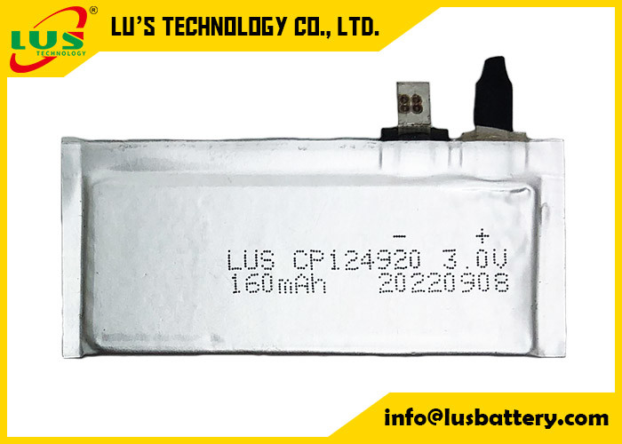 CP144920 150 mah 3v 극단적 가는 유연형 팩 Li Mno2 배터리 리튬 이산화 망간 배터리