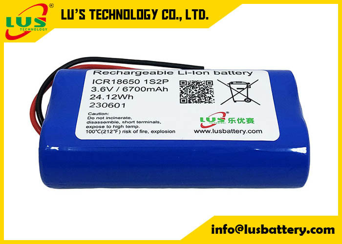 ICR18650 건전지 팩 3.6V 6700mAh 리튬이온 재충전형 배터리 팩 18650 3350 mah 6700 mah