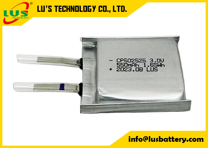 1차 리튬 배터리 CP502525 3v Li-MnO2 배터리 550 Mah 리튬 배터리 전자 장난감용 비충전식 배터리