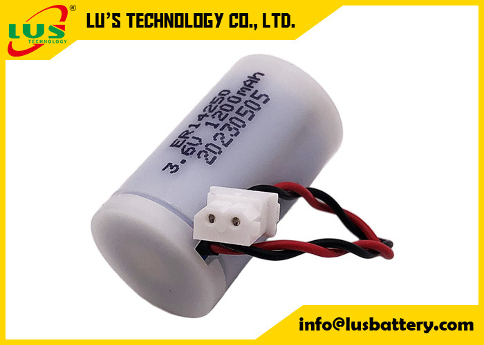 비충전식 리튬 염화티오닐(Li-SOCl2) 배터리 ER14250 1/2 AA 크기 3.6V 1200mAh 방수 케이스 포함