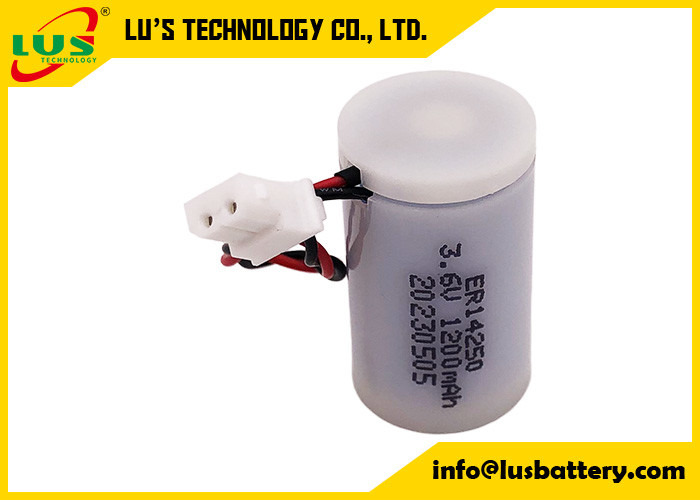 비충전식 리튬 염화티오닐(Li-SOCl2) 배터리 ER14250 1/2 AA 크기 3.6V 1200mAh 방수 케이스 포함