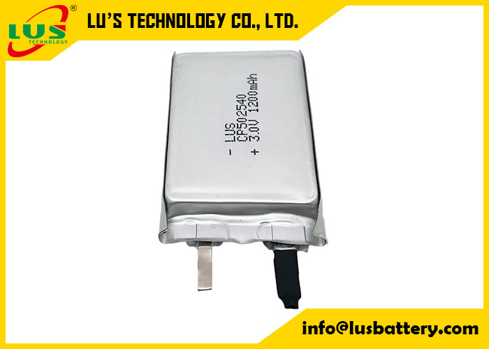 재충전되지 않는 CP502540 얇은 필름 리?? 이온 배터리 3V 1200mAh CF502540 얇은 필름 주 리?? 배터리
