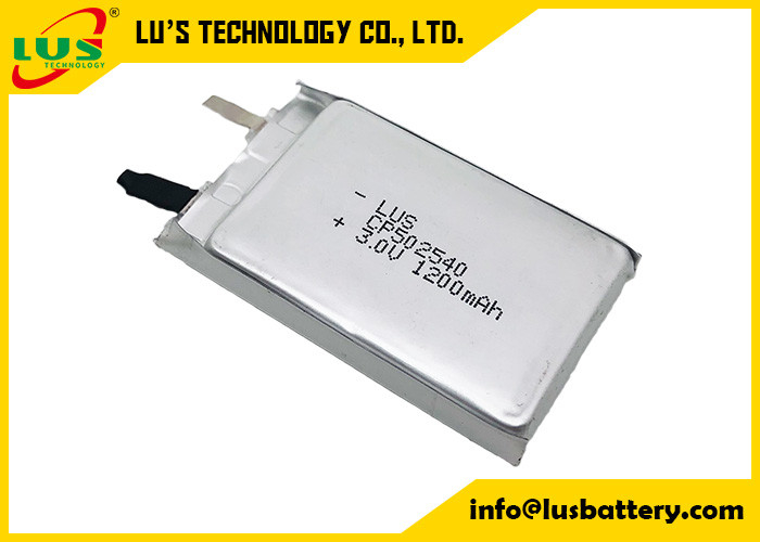 재충전되지 않는 CP502540 얇은 필름 리?? 이온 배터리 3V 1200mAh CF502540 얇은 필름 주 리?? 배터리