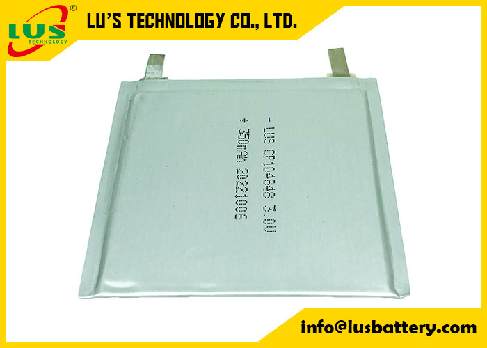 CP104848 3.0V 400mAh 림노2 울트라 얇은 재충전 불가능한 부드러운 리-미노2 평면 리?? 배터리 104848