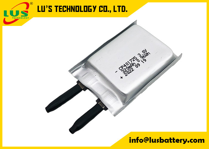 CP401825 폴리머 배터리 3.0V 320mah 리 MnO2 초밀 필름 배터리 CP401725 추적기용 평면 배터리