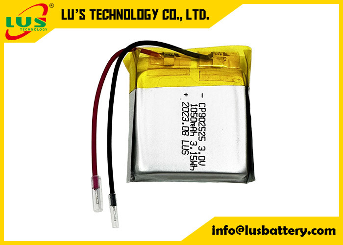 CP902525 리?? 망간 이산화 3V 주머니 배터리 3.0v 1050mah CP1002525 재충전 불가능한 얇은 배터리