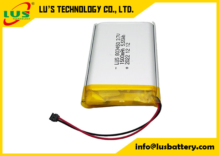 리?? 폴리머 배터리 1500mAh 5.55Wh LP803450 1500mAh 3.7V 재충전 가능한 리 폴리머 배터리 LP803450