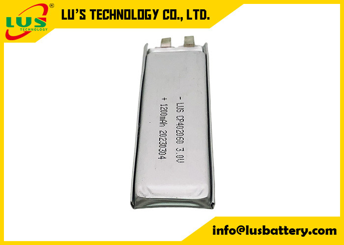 얇은 플렉시발 림노2 배터리 CP402060 3.0 볼트 1200mah CMOS 리?? 비 재충전 3V 배터리