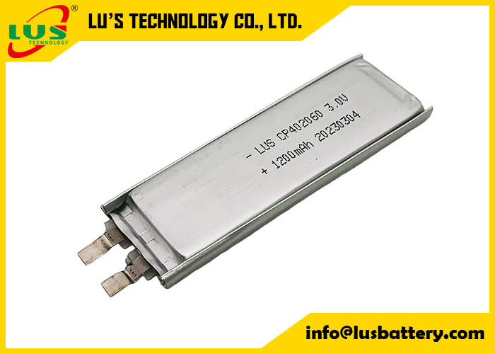 얇은 플렉시발 림노2 배터리 CP402060 3.0 볼트 1200mah CMOS 리?? 비 재충전 3V 배터리