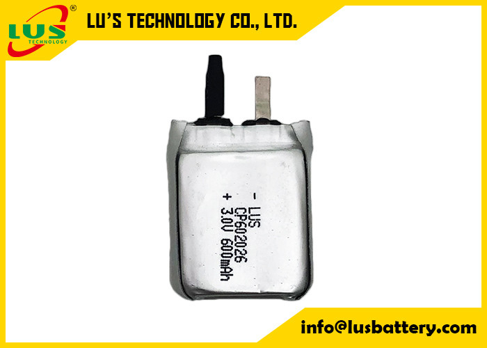 3v 600mah 재충전되지 않는 리모노2 배터리 초공간 cp602026 배터리 LI-MnO2 CP602026 600MAH CP 셀