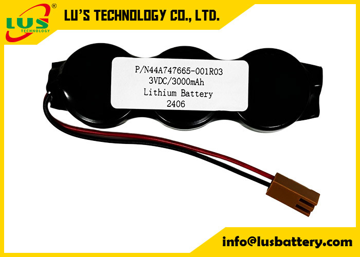 P/N44A747665-001R03 3VDC 3000mah 리?? 배터리 CR2477-3P 동전 셀 배터리 팩 OEM