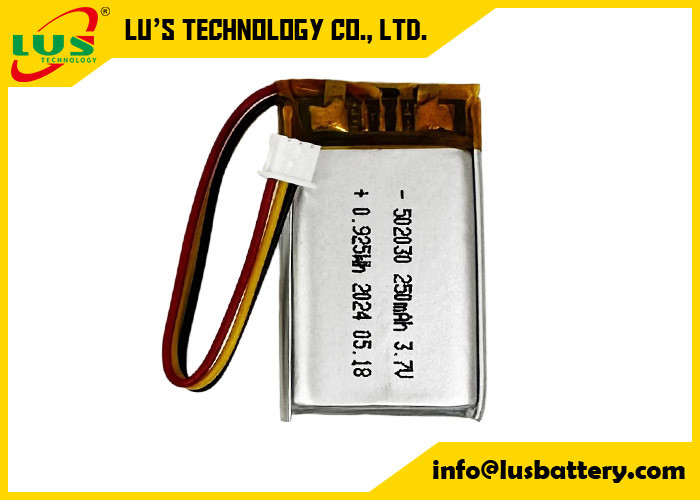 3.7v 재충전 배터리 502030 리 폴리머 배터리 LP502030 3.7V 250mAh 얇은 재충전 셀