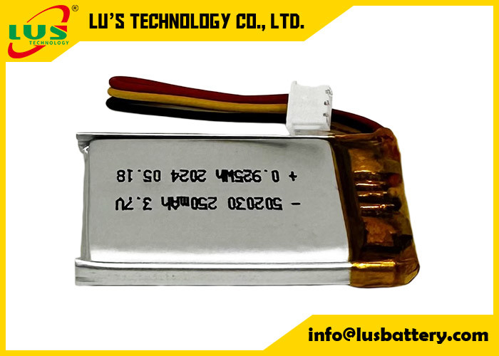 3.7v 재충전 배터리 502030 리 폴리머 배터리 LP502030 3.7V 250mAh 얇은 재충전 셀