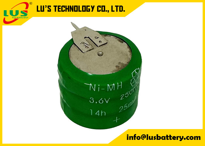 3.6V 250mAh 250H 재충전 Ni-MH 버튼 배터리 무선 전화 원격 제어 장난감 NiMH 배터리 셀