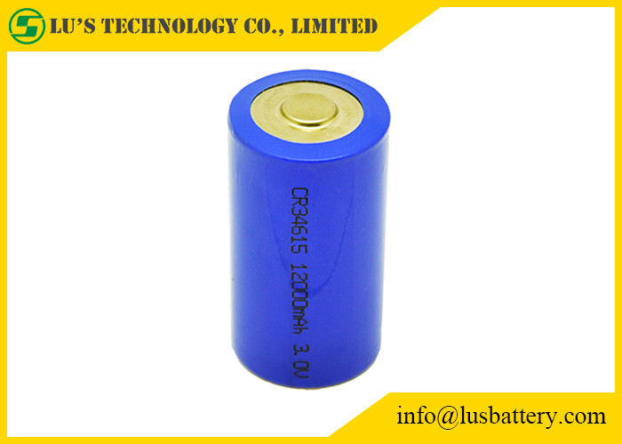 CR34615 3V 12ah 1 차적인 리튬 전지 3.0v 12000mah CR34615 Li MnO 힘 유형 D 크기 실린더 모양