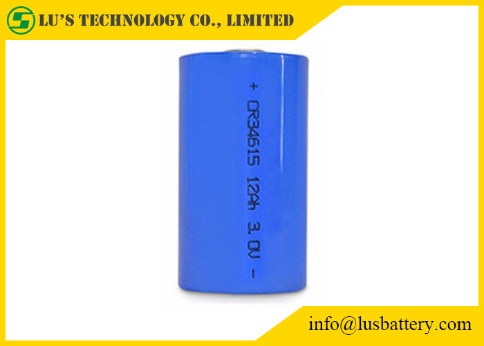 CR34615 3V 12ah 1 차적인 리튬 전지 3.0v 12000mah CR34615 Li MnO 힘 유형 D 크기 실린더 모양