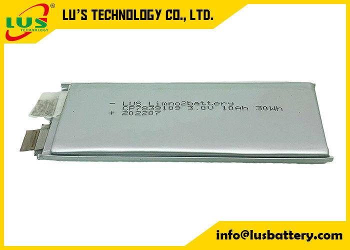 CP7839109 3.0V 1차 Li-MnO2 배터리 10AH 3V 소프트 팩 limno2 배터리 CP7839109