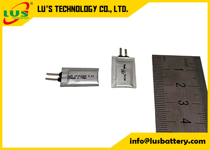 초박형 셀 배터리 3.0V 25mAh Cp151320 일차 리튬 배터리 CP151220 limno2 배터리