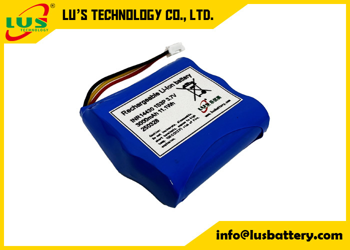 INR14430 3.7V 3000mah 리?? 이온 배터리 1S3P 재충전 리?? 이온 배터리 팩 사용자 지정