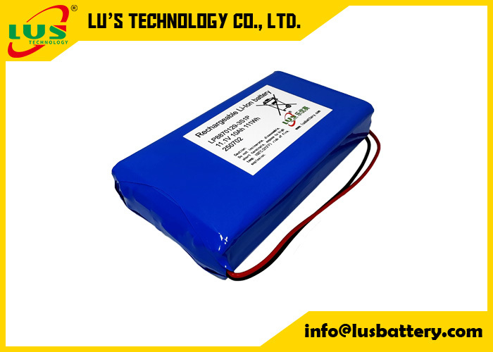 3.7V 10000mAh 리튬 폴리머 배터리 LP8870129 맞춤형 3S1P 리포 배터리 팩 11.1볼트 10AH
